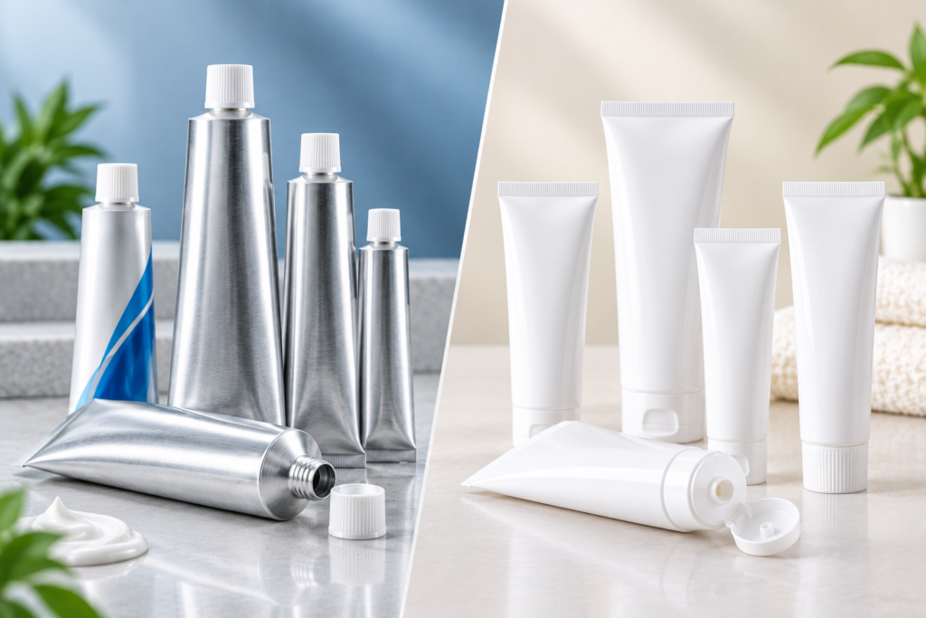 aluminum and plastic tubes